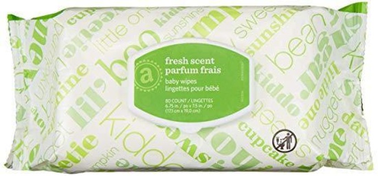 Amazon Elements Baby Wipes, Fresh Scent, 480 Count - $11.99($0.02 / Count) MSRP