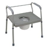 DMI Bathroom Aids Duro-Med Heavy-Duty Steel Commode,$84 MSRP