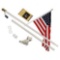 A-ONE 6Ft Tangle Free Spinning Flag Pole, Deluxe Aluminum American US Flag Pole