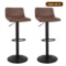 WAYTRIM Adjustable Bar Stools (Set of 2) Modern Swivel Barstools Chairs