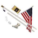 A-ONE 6Ft Tangle Free Spinning Flag Pole, Deluxe Aluminum American US Flag Pole