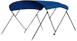 Leader Accessories 600D Polyester Canvas, 3 Bow Bimini Top Boat Cover