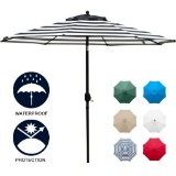 Sunnyglade 9' Patio Umbrella Outdoor Table Umbrella with 8 Sturdy Ribs (Balck and White)$45.99 MSRP