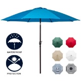 Sunnyglade 9' Patio Umbrella Outdoor Table Umbrella with 8 Sturdy Ribs (Blue) - $42.99 MSRP
