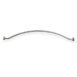 BINO Expandable Curved Shower Curtain Rod, Brushed Nickel - 48