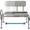 DMI Heavy-Duty Sliding Transfer Bench Shower Chair with Cut-out Seat