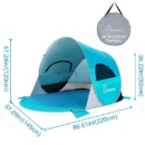 WolfWise UPF 50+ Easy Pop Up Beach Tent Sport Umbrella Instant Sun Shelter $69.99 MSRP