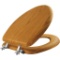 Mayfair 19601CP Toilet Seat with Chrome Hinges, Elongated, Natural Oak $25.54 MSRP