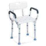 OasisSpace Heavy Duty Shower Chair with Back - Bathtub Chair with Arms for Handicap, MSRP $53.00