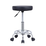 KKTONER PU Leather Round Rolling Stool w/ Foot Rest Swivel Height Adjustment Medical Spa $36.99 MSRP