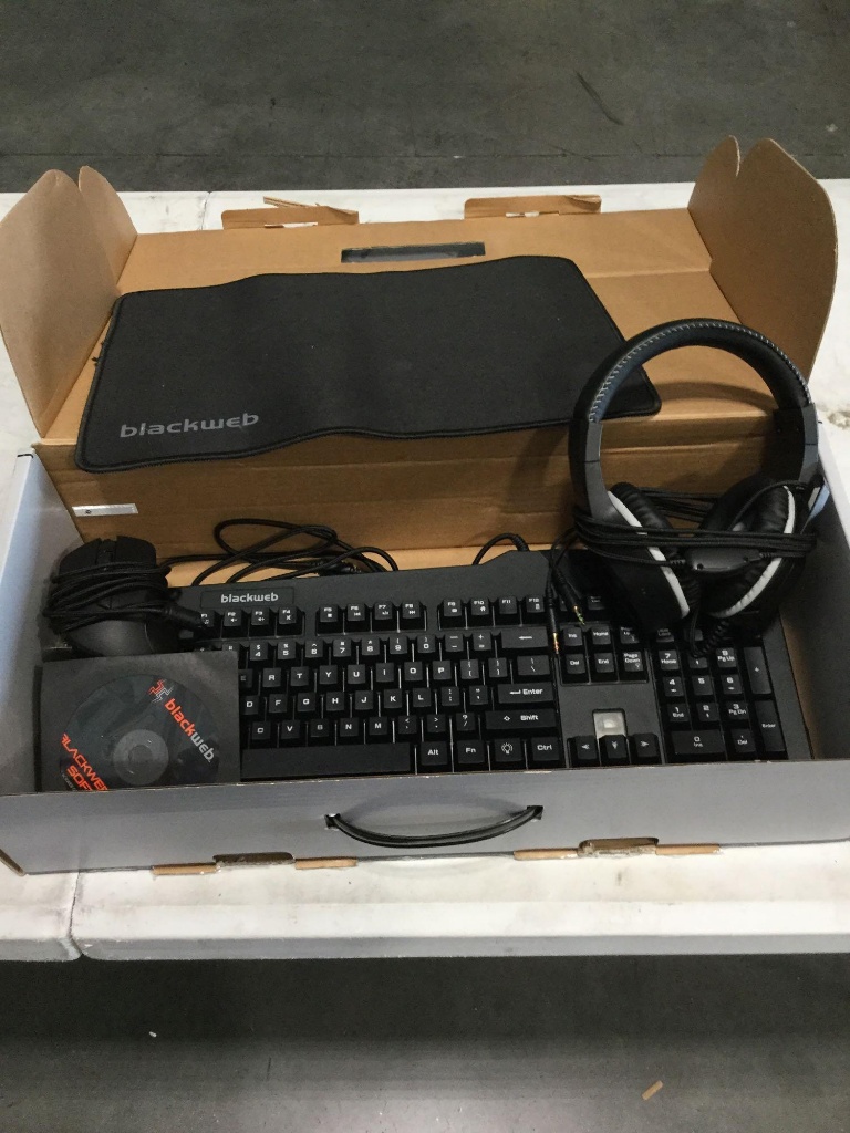 Blackweb Gaming Starter Kit With Keyboard Mouse Mousepad And Headset Blackweb Gaming Starter Kit With Keyboard Mouse Mousepad And Headset