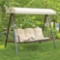 Hampton Bay Cunningham 3-Person Metal Outdoor Swing with Canopy - $345.75 MSRP