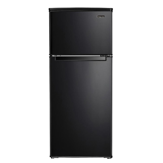 Magic Chef Double Door Refrigerator - Black