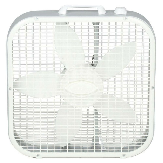 20" Lightweight Lasko Square Slim Box Fan 3-Speed Room Air Circulation Fan