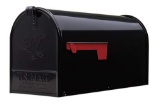 Gibraltar Mailboxes Elite Large Capacity Galvanized Steel Black, Post-Mount,E1600B00