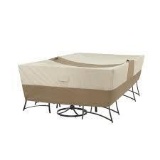 Hampton Bay Universal Rectangular Table and Chair Patio Cover 76in Wx117 in Lx27 in H - $26.98 MSRP