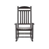 Hampton Bay Black Wood Outdoor Rocking Chair - $99.00 MSRP