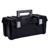 Husky 26 in. Plastic Tool Box with Metal Latches in Black - $14.97 MSRP