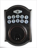Electronic Deadbolt Defiant Door Lock Aged Bronze $73.72 MSRP