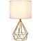 SOTTAE Modern Style Golden Hollowed Out Base Living Room Bedroom Beside Table Lamp $35.87 MSRP