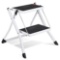 Delxo 2 Step Stool Stepladders Lightweight White Folding Step Ladder $36.99 MSRP