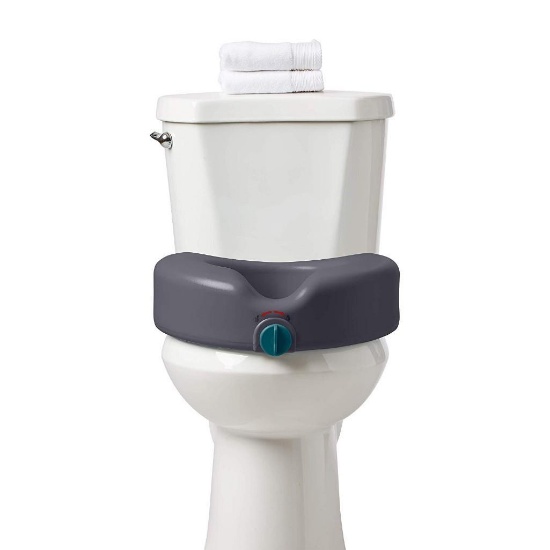 Medline Heavy Duty Raised Toilet Seat, Elevated Toilet Seat Riser $34.99 MSRP