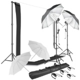 HYJ-Inc Photography Umbrella Continuous Lighting Kit,Muslin Backdrop Kit $79.99 MSRP