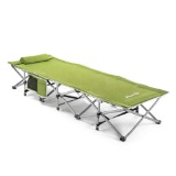Alpcour Folding Camping Cot / Portable Recliner Picnic Seat - Multi-Use