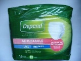 Depend Adjustable Large/XL (16 count) Adult Underwear/Diaper - $24.68 MSRP