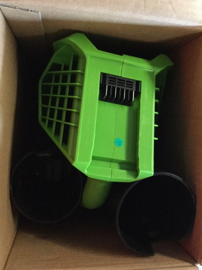 NEW, GREENWORKS BLF347 40V MAX LITHIUM-ION 350 CFM 100 MPH CORDLESS JET BLOWER, $64 MSRP