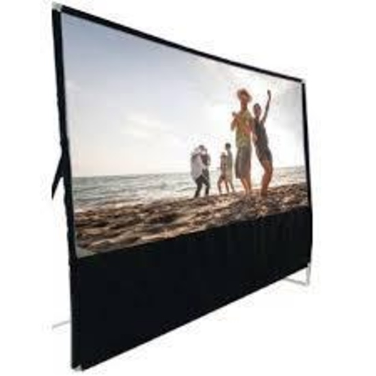 RCA INDOOR OUTDOOR 100" DIAGONAL PORTABLE PROJECTOR SCREEN - $112.16 MSRP