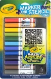 Crayola Airbrush Marker and Stencil Pack, Markers - $7.00 MSRP