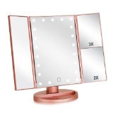 Tri-fold Lighted Vanity Makeup Mirror - $20.98 MSRP