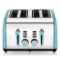 4-Slice Toaster, CUSINAID 4 Wide Slots Stainless Steel Toasters, Blue - $54.99 MSRP