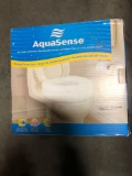 AquaSense Raised Toilet Seat with Lid, White,$38 MSRP