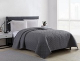 Mainstays Ultra Soft Solid Basketweave Grey Full/Queen Quilt $19.99 MSRP