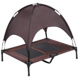 SUPERJARE Outdoor Dog Bed, Elevated Pet Cot with Canopy,Brown Large - $39.99 MSRP