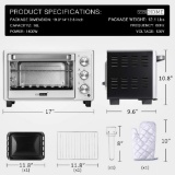VIVOHOME Stainless Steel 16L 6 Slice Convection Countertop Toaster Oven Broiler,Pan Tray $64.99 MSRP