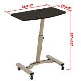 SHW Height Adjustable Mobile Laptop Stand Desk Rolling Cart, Height Adjustable - $35.87 MSRP