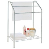 MyGift Freestanding 3 Tier Metal Towel Rack, Chrome Bathroom Towel Bar, Silver-Tone - $32.99 MSRP
