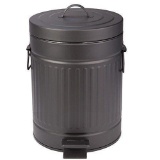 Round Trash Can, Black