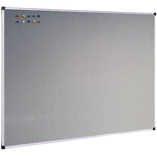 XBoard Large Grey Fabric Bulletin Board, 48 x 36 inch, Wall Mounted Fabric Message $55.99 MSRP