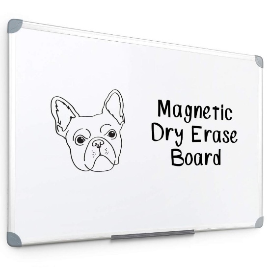 Blue Summit Supplies Magnetic White Board 48 x 36 with Aluminum Frame