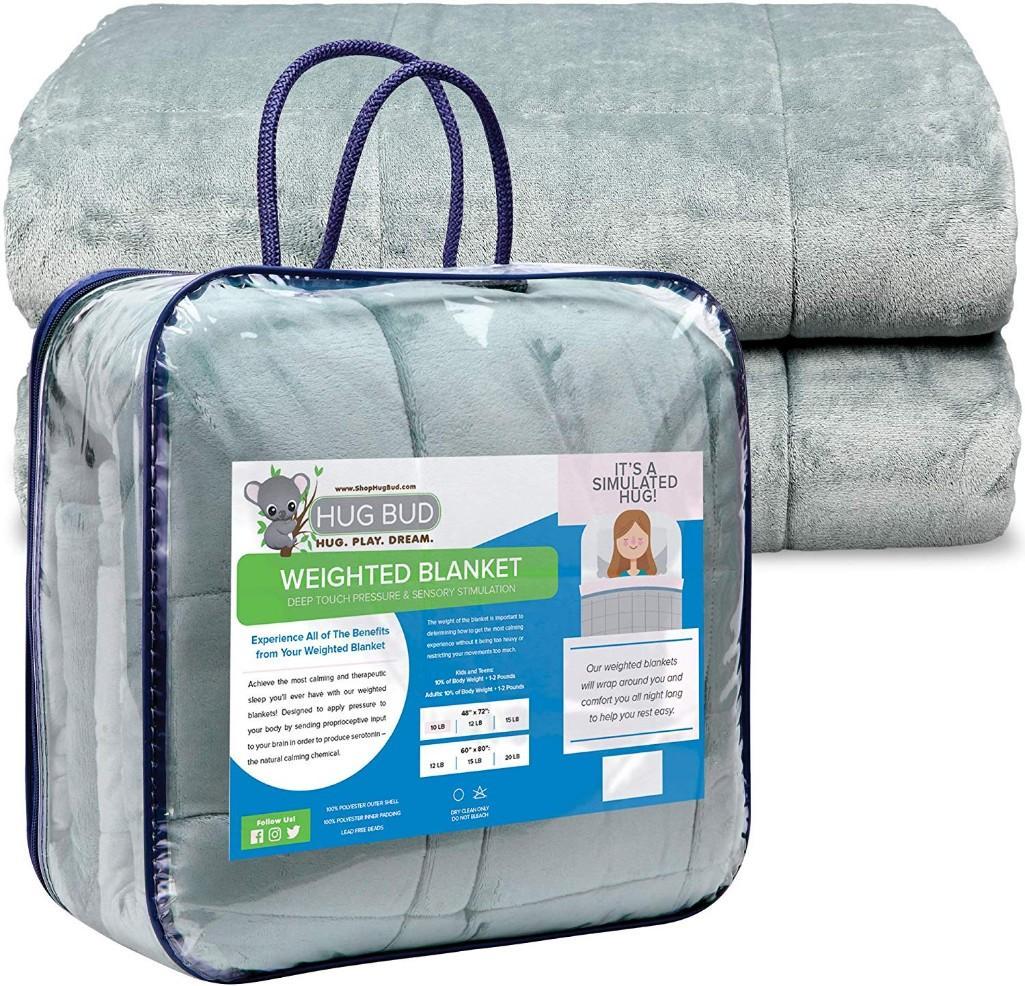 Hug Bud 20 lb Fuzzy Weighted Blanket Adult Proxibid