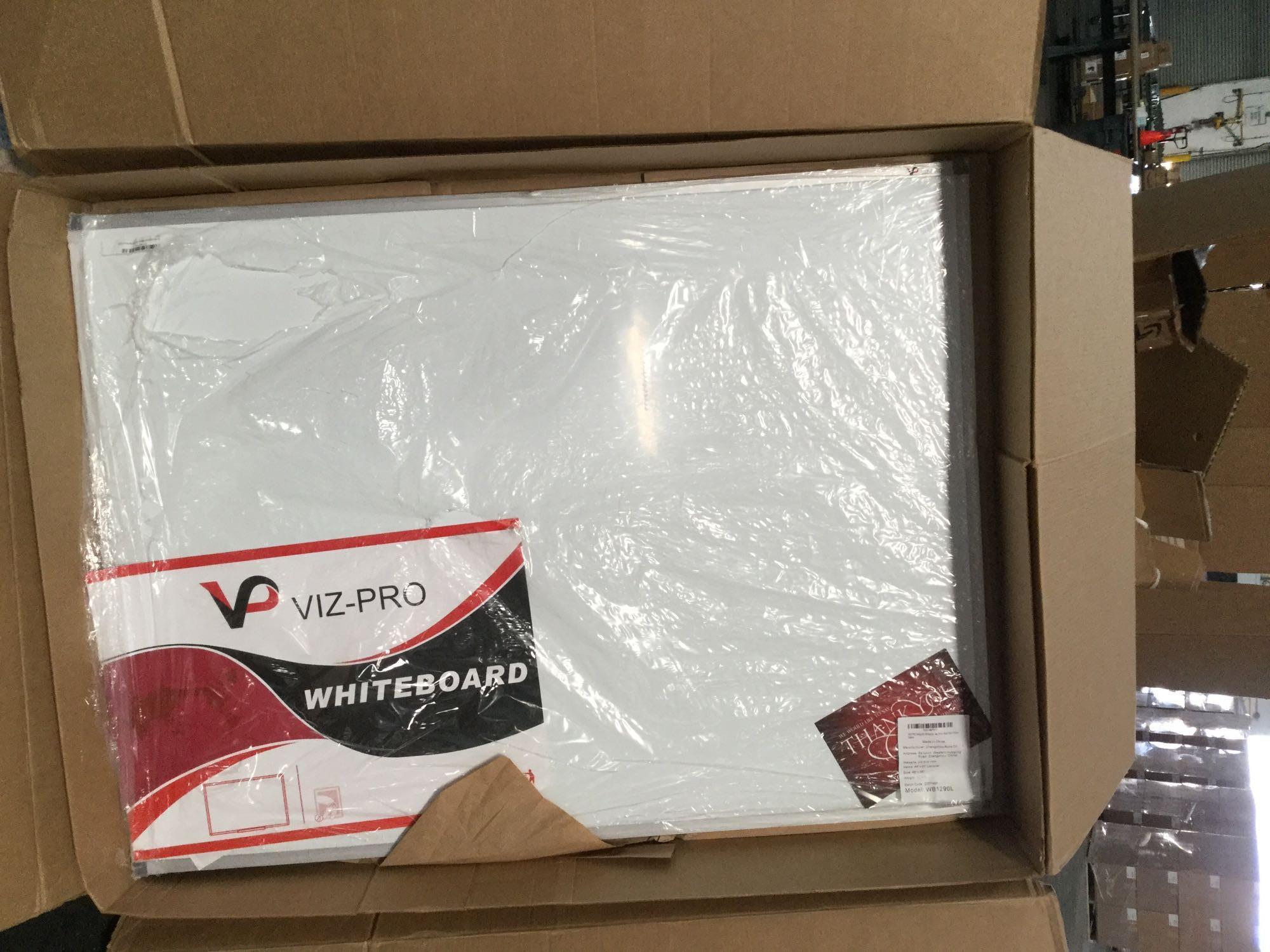VIZ-PRO Magnetic Whiteboard/Dry Erase Board, 48 X 36 Inches, Silver  Aluminium Frame