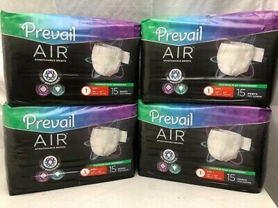 Prevail Air Maximum Plus Absorbency Stretchable Incontinence Briefs/Adult Diapers - $31.99 MSRP