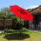 Sunnyglade 9' Solar 24 LED Lighted Patio Umbrella w/8 Ribs/Tilt Adjustment & Crank, Red $69.99 MSRP