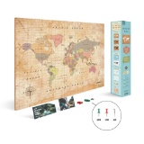 Miss Wood Woody Old School XL Map, Cork, Multicolor, 90 x 60 x 0.4 cm - $50.26 MSRP