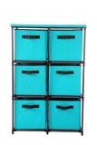 Homebi 6-Drawer Storage Chest Shelf Unit (SC045-6) Turquoise - $39.99 MSRP