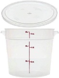Cambro Camwear 6 qt Round Clear Plastic Food Storage Container - $13.00 MSRP